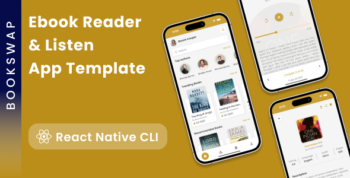 Ebooks Reader and Audiobooks Listen App template in React Native CLI | BookSwap